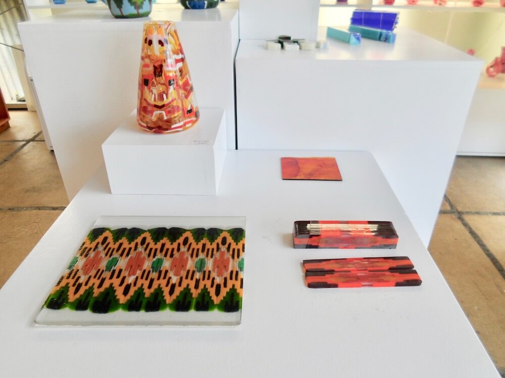 Glass sculptures made by Heather Kremen, Rotorua, New Zealand.