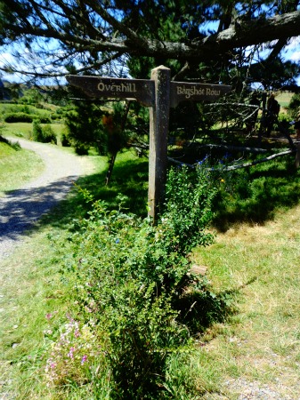 Signposts at Hobbiton on the farm near Matamata, NZ