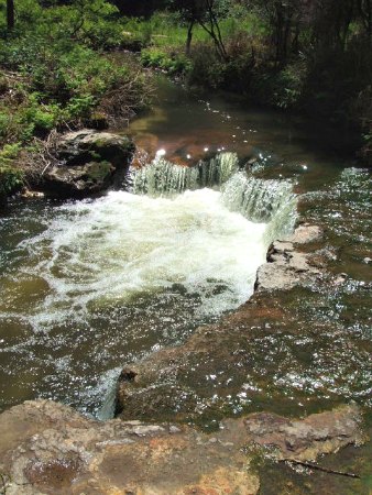 Kerosene Creek, Rotorua, NZ - above the falls