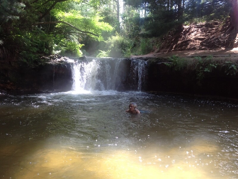 Te Ara Ahi cycle trail to Kerosene Creek, Rotorua, NZ