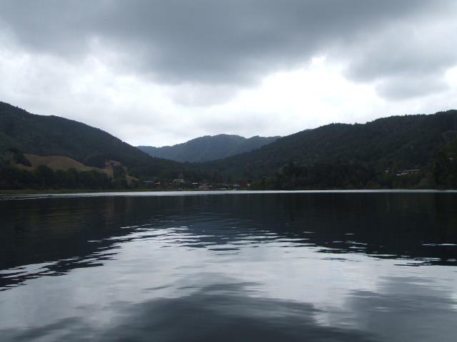Rotorua Duck Tour on a somber looking Lake Okareka