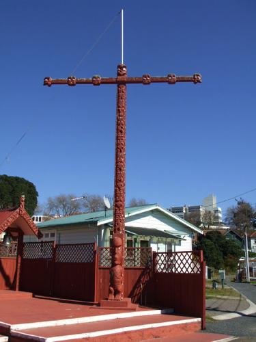 Pou Haki (Flag Pole) at Ohinemutu, Rotorua, NZ