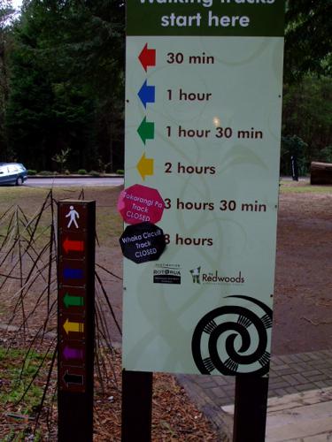 Rotorua Redwoods - Colour Coding for the tracks Rotorua Redwoods - Colour Coding for the tracks