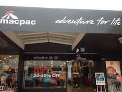 Macpac is a popular NZ outdoor gear store, this one located in Rotorua.