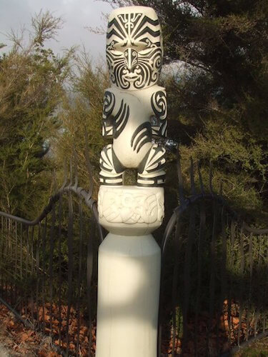 Māori carving at the Government Gardens, Rotorua, NZ
