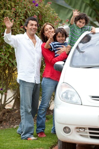 New Zealand rental car hire - family pic