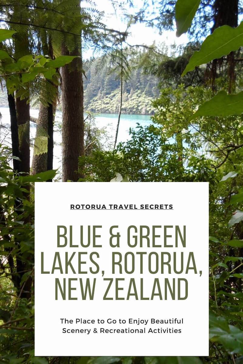 Blue & Green Lakes, Rotorua - Save to Pinterest Image