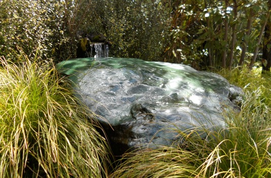 Pounamu (aka Jade, Greenstone) rock at Rainbow Springs, Rotorua, NZ