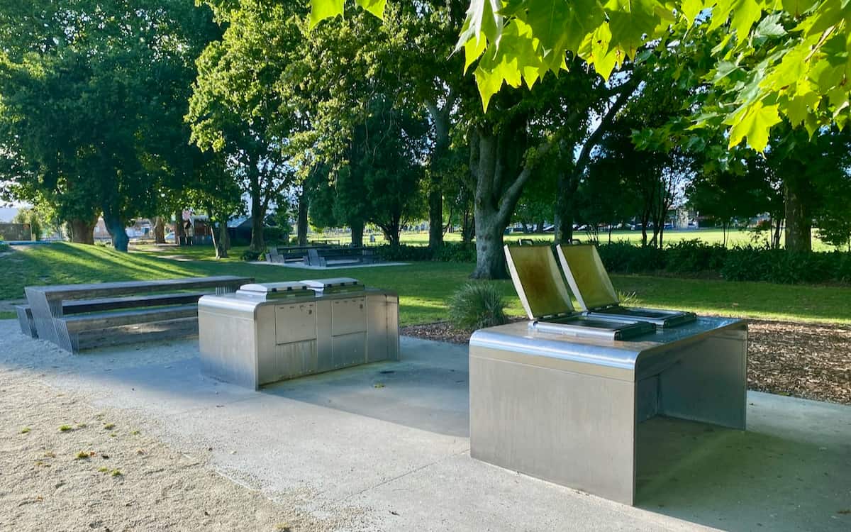 Barbeques set-up at the lakefront, Rotorua.