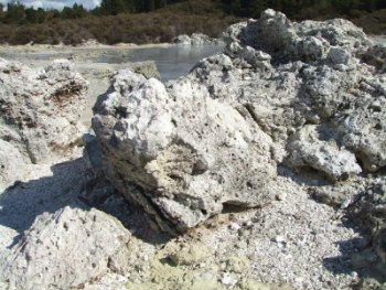 Rock formations at Hells Gate Rotoru