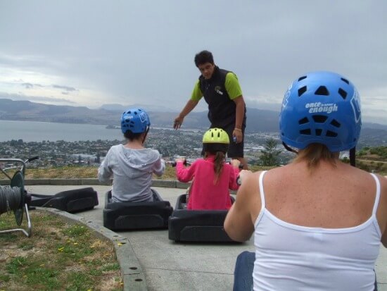 Luge Rotorua - And they're out the gate.