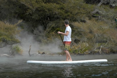 Rotorua Paddle Tours - cruising near therma