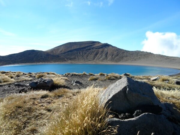 The Blue Lake on the Tongariro Crossing, New Zealand.