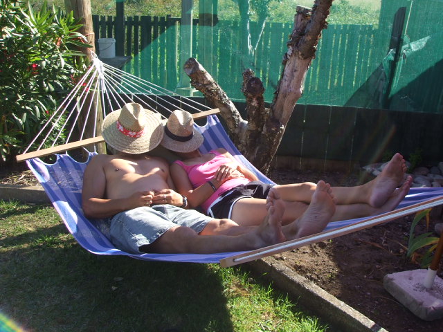 Family relaxing at nearby Pukehina Beach.