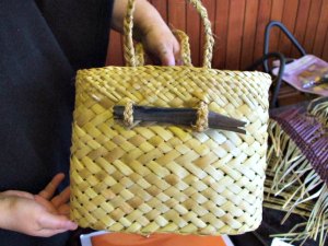 Flax Weaving - demo at Museum in Rotorua