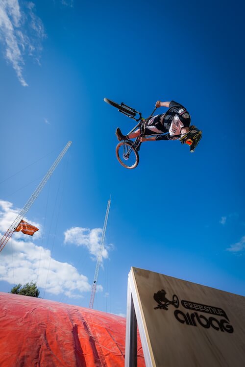 New Zealand’s first dedicated bike airbag, the Freestyle Airbag, located at Rotorua's Velocity Valley. The place to test your aerial tricks prowess.