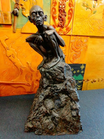 Hobbiton Tour - Gollum's bronze sculpture at Matamata.