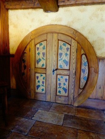 A doorway at the Green Dragon Inn, Hobbiton, NZ