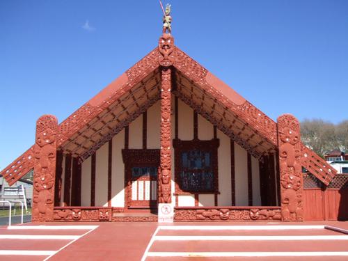 Tama-te-kapua Meeting House at Ohinemutu, Rotorua, New Zealand