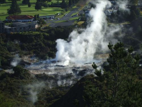 Pohaturoa Track view over Whakarewarewa Thermal Reserve