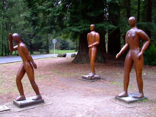 Rotorua Redwoods - Walk in the Redwoods Sculptures at the Info Center