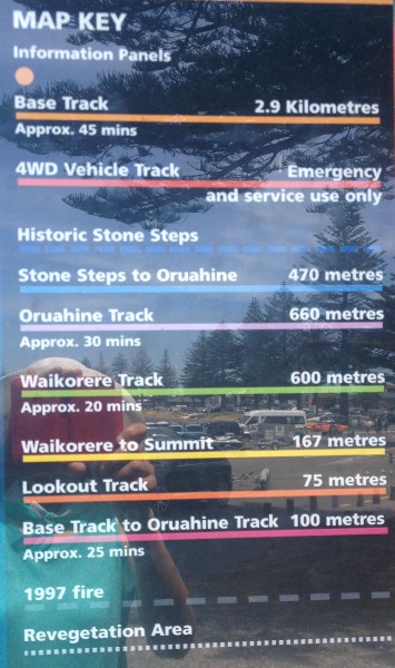(Mauao) Mount Maunganui walking tracks guide to map - New Zealand.