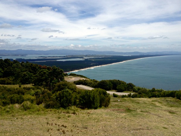 On the Mount Maunganui walk you have magnificent views to the Kaimai Ranges in the west.