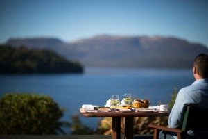 Rotorua Restaurants - Solitaire Lodge overlooks Lake Tarawera