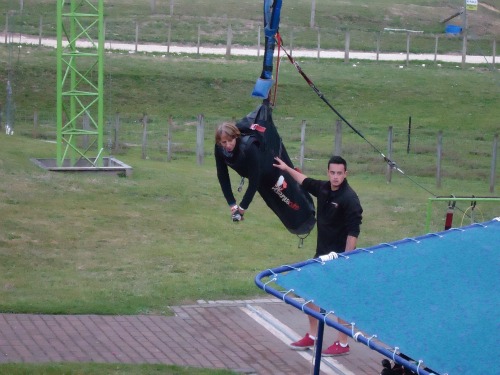 Rotorua Swoop - yours truly in full body harness