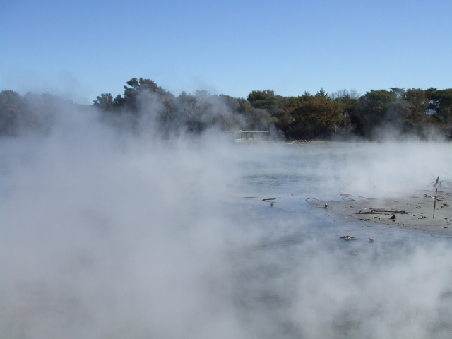 Rotorua sulphur wafts on the breeze
