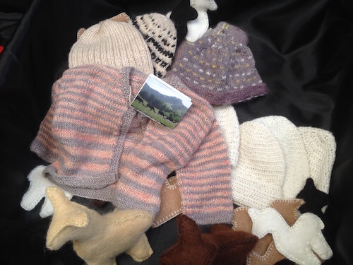 Surico clothing and toys made out of alpaca fibre/fleece.