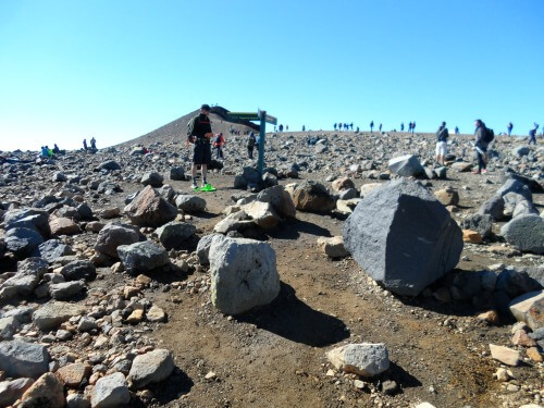 Tongariro Crossing's highest point. New Zealand