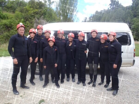 Waitomo black water rafting - our group