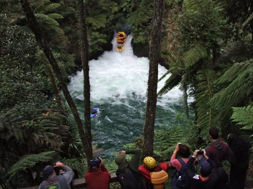 Kaituna River waterfall from viewing platform